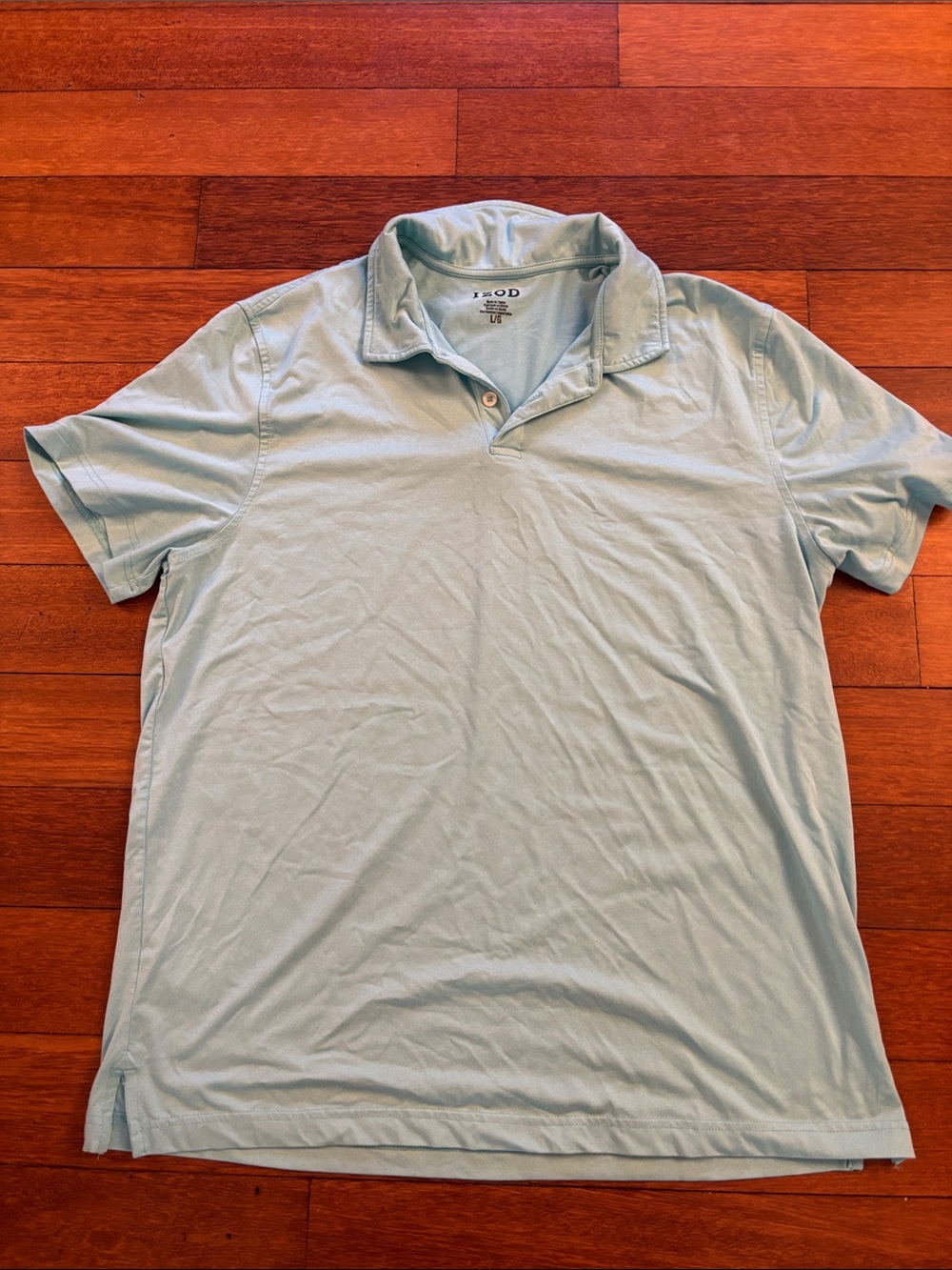 Izod Men’s Pale Blue Open-Collar Polo